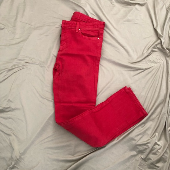 Kate Spade Play Hooky red low rise skinny jean - Picture 2 of 14